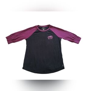 Roots Black and Purple Raglan Shirt